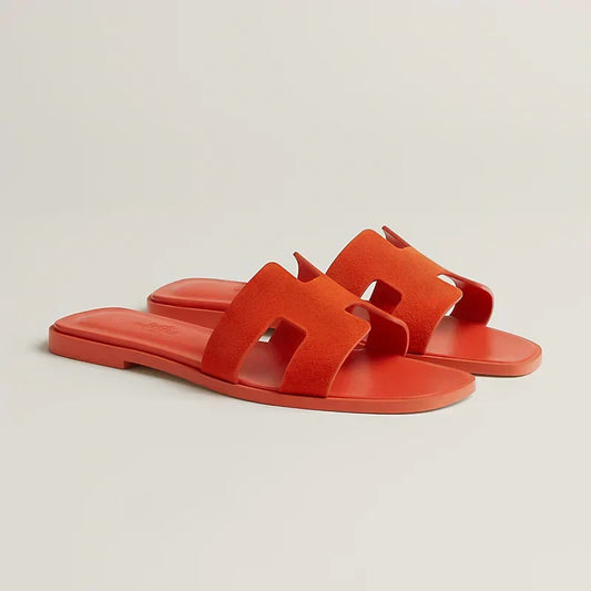 Hermes - Claquettes Orange Corail